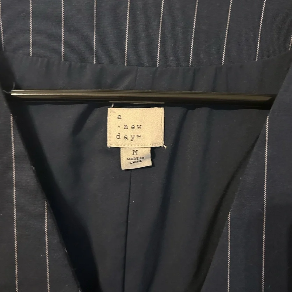 A New Day Navy Pinstripe Vest Dress - Picture 5 of 6